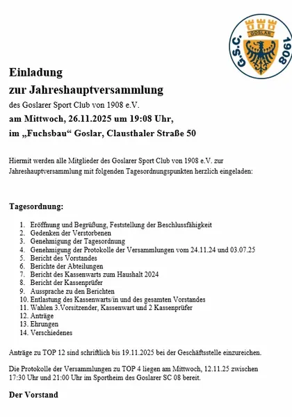 Mitgliederversammlung 2025