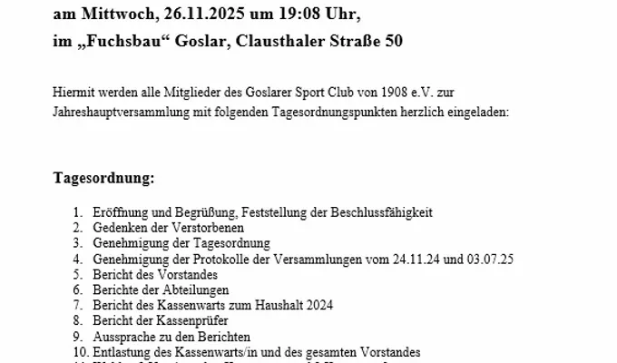 Mitgliederversammlung 2025