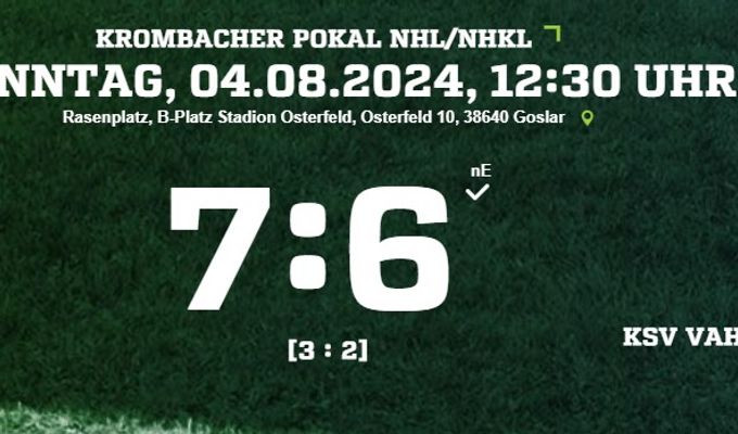Zweite zieht eine Runde weiter