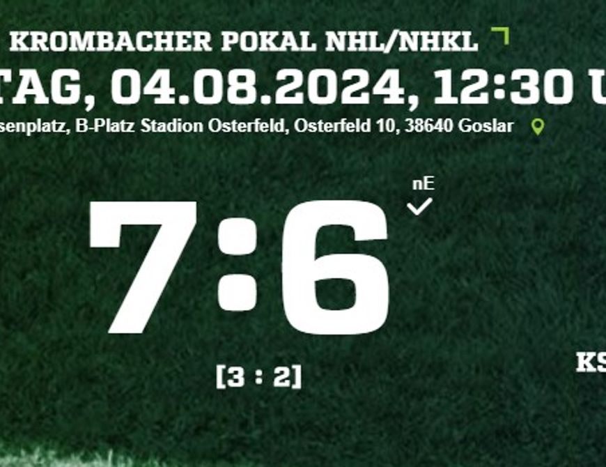 Zweite zieht eine Runde weiter